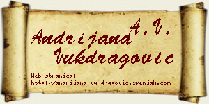 Andrijana Vukdragović vizit kartica